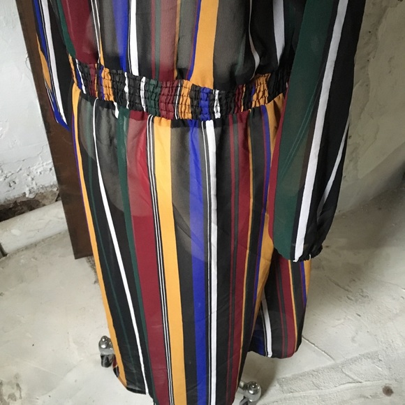 Sheer Flowy Striped Duster (Vintage Style) - Picture 3 of 4